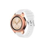 CONSTRAIN - Huawei Honor Magic Watch 2 ile Uyumlu 46mm Kordon Çizgili Silikon Kordon Beyaz