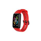 CONSTRAIN - Huawei ile uyumlu Band 6 Kordon Spor Silikon Kordon Mix 47 - Kırmızı