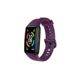 CONSTRAIN - Huawei ile uyumlu Band 6 Kordon Spor Silikon Kordon Mix 47 - Mor 1