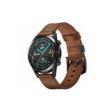 CONSTRAIN - Huawei ile uyumlu Honor Magic Watch 2 42mm Kordon Nubuk Deri Kordon - Kahverengi