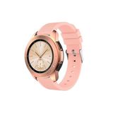 CONSTRAIN - Huawei ile uyumlu Honor Magic Watch 2 46mm Kordon Çizgili Silikon Kordon Pembe