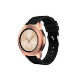 CONSTRAIN - Huawei ile uyumlu Honor Magic Watch 2 46mm Kordon Çizgili Silikon Kordon Siyah - Siyah