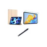 CONSTRAIN - Huawei ile uyumlu Honor Pad X9 Kılıf Standlı 360 Koruma Kapak + Kırılmaz Nano Ekran Koruyucu + Kalem 3'lü Set - Altın