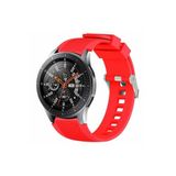 CONSTRAIN - Huawei ile uyumlu Watch GT 6/5/4/3/2 Pro 46mm Ultimate SE Elite Kordon Çizgili Silikon Kordon - Kırmızı