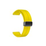 CONSTRAIN - Huawei ile uyumlu Watch GT 6/5/4/3/2 Pro 46mm Ultimate SE Elite Kordon Magnetli Ayarlanır Silikon Kordon 22mm - Sarı 2