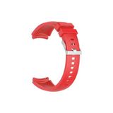 CONSTRAIN - Huawei Watch ile Uyumlu Gt Gt2 Gt3 Gt4 42mm/honor Magic 2 Kordon Çizgili Silikon Kordon - Kırmızı