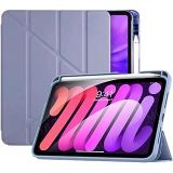 CONSTRAIN - İpad 7. 8. 9. ile UyumluNesil 10.2" Kılıf Katlanır Kalemlikli Standlı Uyku Modlu Akıllı Kapak Tablet Kılıfı - Mor 2