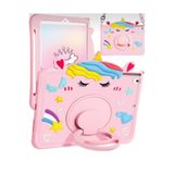 CONSTRAIN - İpad Air 11'' M2 M3 Air 4. /5. /6. Nesil 10.9' ile Uyumlu Çocuk Kılıfı Standlı Eğlenceli Koruyucu Kapak - Çok Renkli 6