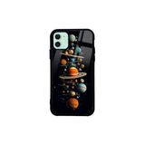 CONSTRAIN - iPhone 11 ile uyumlu Kılıf Boyalı Tablo Desenli Fiyonk Ve Leopar Tasarımlı 3D Ayna Görünümlü Korumalı Kapak - Siyah