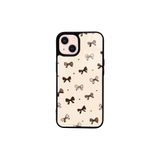 CONSTRAIN - iPhone 14 ile uyumlu 13 - Kılıf Boyalı Tablo Desenli Fiyonk Ve Leopar Tasarımlı 3D Ayna Görünümlü Korumalı Kapak - Bej 2