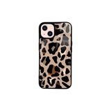 CONSTRAIN - iPhone 14 ile uyumlu 13 - Kılıf Boyalı Tablo Desenli Fiyonk Ve Leopar Tasarımlı 3D Ayna Görünümlü Korumalı Kapak - Çok Renkli
