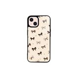 CONSTRAIN - iPhone 15 ile uyumlu Kılıf Boyalı Tablo Desenli Fiyonk Ve Leopar Tasarımlı 3D Ayna Görünümlü Korumalı Kapak - Bej 1