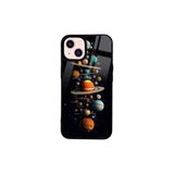 CONSTRAIN - iPhone 15 ile uyumlu Kılıf Boyalı Tablo Desenli Fiyonk Ve Leopar Tasarımlı 3D Ayna Görünümlü Korumalı Kapak - Siyah
