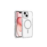 CONSTRAIN - iPhone 15 ile uyumlu Kılıf Parlak Taş İşlemeli Işıltılı MagSafe ile uyumlu Şarj Özellikli Stil Kapak - Şeffaf