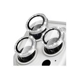 CONSTRAIN İphone 15 Pro/İphone 15 Pro Max İle Uyumlu Taşlı Metal Temperli Cam Lens Koruyucu, Midnight