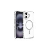 CONSTRAIN - iPhone 16 ile uyumlu Kılıf Parlak Taş İşlemeli Işıltılı MagSafe ile uyumlu Şarj Özellikli Stil Kapak - Şeffaf
