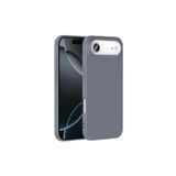 CONSTRAIN - iPhone 17 Air ile uyumlu Kılıf Lansman Kamera Çıkıntılı içi Kadife Yumuşak Renkli Silikon Mat Hisli Süet Kapak - Gri