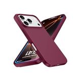 CONSTRAIN - iPhone 17 Pro ile uyumlu Kılıf Lansman Kamera Korumalı içi Kadife Yumuşak Renkli Silikon Mat Hisli Süet Kapak - Koyu Mor