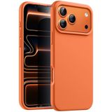 CONSTRAIN - iPhone 17 Pro Max ile uyumlu Kılıf Lansman Kamera Korumalı içi Kadife Yumuşak Renkli Silikon Mat His Süet Kapak - Turuncu