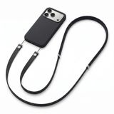 CONSTRAIN - iPhone 17 Pro Max ile uyumlu Tüm Serilerle Çapraz Ayarlanabilir Yüksek Kaliteli Şık Crossbody Strap Telefon Askısı - siyah