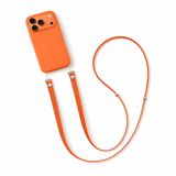 CONSTRAIN - iPhone 17 Pro Max ile uyumlu Tüm Serilerle Çapraz Ayarlanabilir Yüksek Kaliteli Şık Crossbody Strap Telefon Askısı - Turuncu