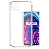 CONSTRAIN - Realme C25 ile uyumlu C25y Kılıf Şeffaf Kamera Korumalı Esnek Yumuşak Silikon - Turuncu