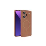 CONSTRAIN - Redmi Note 13 Pro Plus ile uyumlu Xiaomi Kılıf Lansman MagSafe ile uyumlu Kamera Korumalı iç Kadife Yumuşak Renkli Silikon - Kahverengi