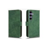 CONSTRAIN - Samsung Galaxy A17 İçin Deri Cüzdan Kılıf - Yeşil | Manyetik kopçalı, 3 kart bölmeli ve stand fonksiyonlu, tam koruma