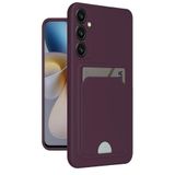 CONSTRAIN - Samsung Galaxy A17 ile uyumlu 5g Kılıf Kamera Korumalı Kartlıklı Cüzdanlı Yumuşak Silikon Kapak - mor