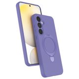 CONSTRAIN - Samsung Galaxy A25 ile uyumlu Kılıf Magsafe ile uyumlu Halkalı Extra Standlı içi Kadife Yumuşak Renkli Silikon Kapak - Lila