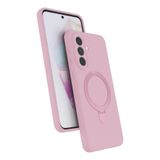 CONSTRAIN - Samsung Galaxy A27 İçin Kılıf Kamera Çıkıntılı MagSafe İle Uyumlu Şarj Özellikli Halka Stand Yumuşak Dokulu Kapak - Pembe