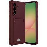 CONSTRAIN - Samsung Galaxy A35 ile uyumlu A37/A36/A56 Kılıf Kamera Ve Köşe Korumalı Kartlıklı Cüzdanlı Yumuşak Silikon - Bordo