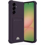 CONSTRAIN - Samsung Galaxy A35 ile uyumlu A37/A36/A56 Kılıf Kamera Ve Köşe Korumalı Kartlıklı Cüzdanlı Yumuşak Silikon - Mor 2