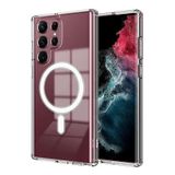 CONSTRAIN - Samsung Galaxy S22 Ultra ile uyumlu MagSafe ile uyumlu Özellikli Şeffaf Telefon Kılıfı - Turuncu