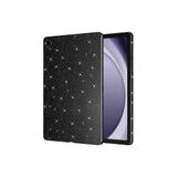 CONSTRAIN - Samsung Galaxy Tab S9 FE ile Uyumlu Tablet Kılıf Renkli Simli Işıltılı Silikon Kapak - Siyah