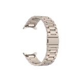 CONSTRAIN - Samsung Galaxy Watch 4 5 6 7 Fe 40 40 44 Classic 42 43 46 47 Mm Kordon 1-1 ile Uyumlu Klipsli Metal Kord - Sarı