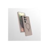 CONSTRAIN - Samsung ile uyumlu Galaxy S24 Ultra Kılıf MagSafe ile uyumlu Halkalı Extra Standlı Içi Kadife Yumuşak Renkli Silikon Kapak - Desert Gold