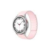 CONSTRAIN - Samsung ile uyumlu Galaxy Watch 4 5 6 7 Fe 40 40 44 Classic 42 43 46 47 Mm Kordon Klips Silicon Magneti - Pembe