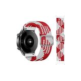 CONSTRAIN - Samsung ile uyumlu Galaxy Watch 4 5 6 7 Fe 40 40 44 Classic 42 43 46 47 Mm Kordon Örgü Tokalı Kordon - Kırmızı 4