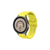 CONSTRAIN - Samsung ile uyumlu Galaxy Watch 4 5 6 7 Fe 40 40 44 Classic 42 43 46 47 Mm Kordon Wave Dalgalı Silikon Kordon - Sarı