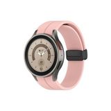 CONSTRAIN - Samsung ile uyumlu Galaxy Watch 4 5 6 7 FE 40 44 Classic 42 43 46 47 mm Kordon Magnetli Ayarlanır Silikon Kordo - Pembe