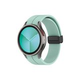 CONSTRAIN - Samsung ile uyumlu Galaxy Watch 4 5 6 7 FE 40 44 Classic 42 43 46 47 mm Kordon Magnetli Ayarlanır Silikon Kordo - Yeşil 1