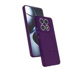 CONSTRAIN - Xiaomi ile uyumlu Mi 14T Pro Kılıf MagSafe ile uyumlu Halkalı Extra Standlı Içi Kadife Yumuşak Renkli Silikon Kapak - mor