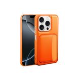 CONSTRAIN - Xiaomi Redmi 15C 5G ile uyumlu Kılıf Kamera Korumalı Kartlıklı Cüzdanlı Renkli Tuşlu Deri Tasarımlı Silikon Kapak - Turuncu