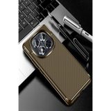 CONSTRAIN - Xiaomi Redmi Note 15 Pro 5G ile Uyumlu Kamera Korumalı (Karbon Tasarım) Koruyucu Lüx Silikon Kılıf - Kahverengi