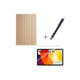 CONSTRAIN - Xiaomi Redmi Pad SE 11 inç ile Uyumlu Standlı 360 Koruma Kılıf + Ekran Koruyucu + Kalem 3'lü Set - Altın