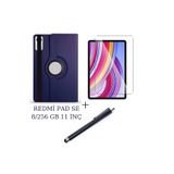 CONSTRAIN - Xiaomi Redmi Pad Se 11 Inç ile Uyumlu Standlı Dönebilen Tablet Kılıfı Ekran Koruyucu Kalem Seti - Lacivert