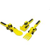 Constructive Eating Çocuk Çatal Bıçak Takımı 3'lü Set – Konstrüksiyon Gereçleri, Çocuk Y - Çok Renkli