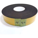 Contacall Kapı Pencere Bandı Yapışkan Sünger 4 mm Kalınlık 50 mm Genişlik 10 Metre Uzunluk / Epdm-4*50