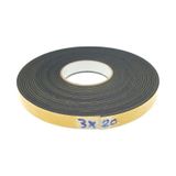 Contacall Kapı Pencere İzolasyon Bandı Yapışkan Kapı Pencere Süngeri Eva 3mmx20mm Siyah 25 Metre